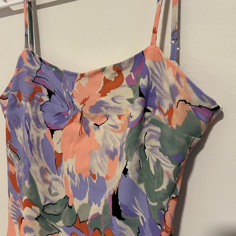 Lulu's Multi Floral Tie Back Midi Dress - Picture 5 of 12